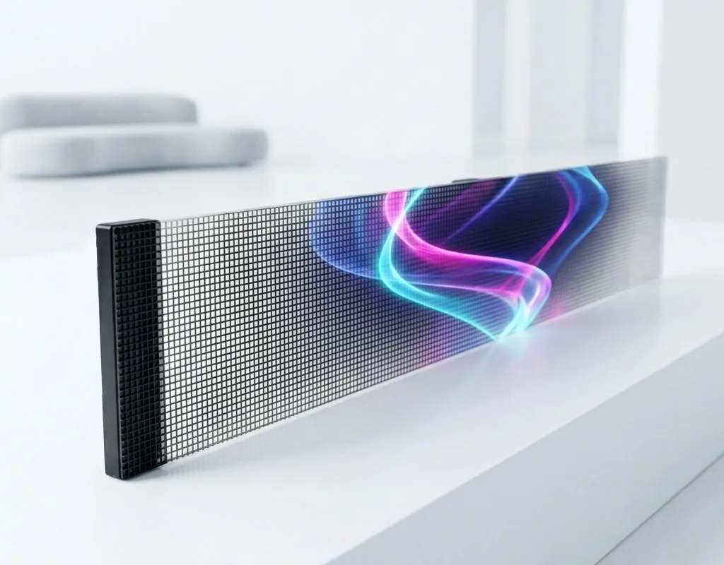 Installation perspective of the GUOJIA holographic invisible LED screen